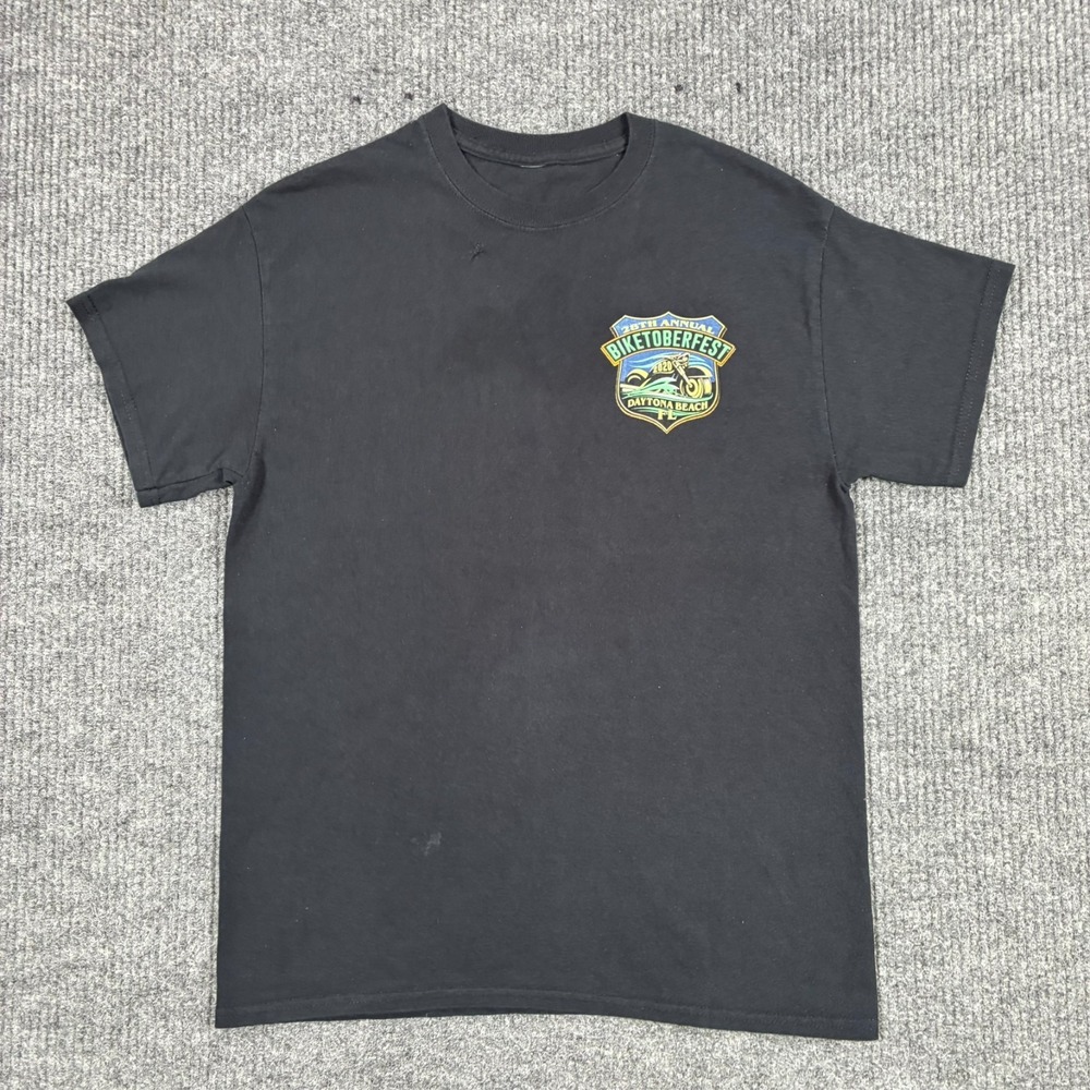 2020 Biketoberfest Daytona Beach FL T-Shirt Black Mens Large Motorcycle Graphic